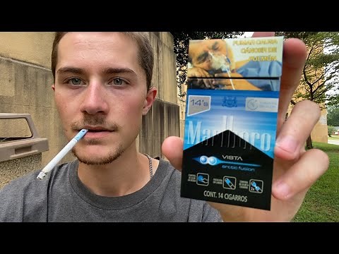 Smoking a Marlboro Vista Arctic Fusion Menthol Cigarette - Review