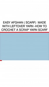 2.2K views | Easy Afghan ( Scarf) Made With Leftover Yarn -How To Crochet A Scrap Yarn Scarf | DailyCrochet.com | Facebook