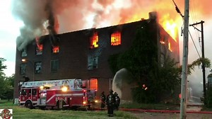 The St. Louis Fire Department responded to this vacant three story warehouse fire (1/2 block x 1/2 block) located at Dodier & University in the Jeff-Vander-Lou neighborhood this morning. Multiple master streams were utilized in extinguishment. No injuries reported. #STLCity | St. Louis Fire Department