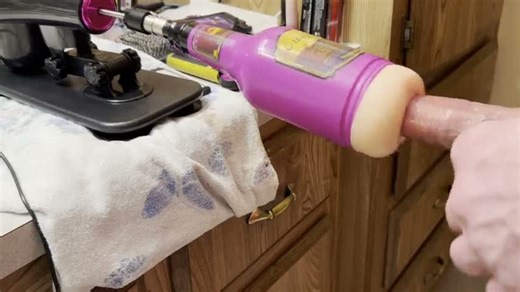 Fuck Machine With Anal Stroker Attachment POV With Huge Cumshot Finish!