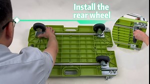 Platform Truck Heavy Duty Push Dolly Folding Trolley for Moving Heavy Appliance Hand Cart with Quiet Wheels 330 lbs Capacity