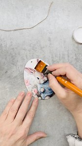 Easy Adorable Easter Bunny Tag Craft #papercrafts #decoupageart | Shabby Chic Vintage Vanlife Chicks