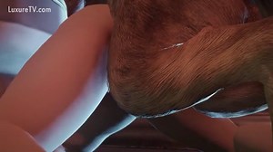 Drunk girl encounter dog