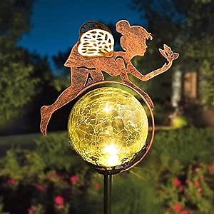 Garden Decor Outdoor Solar Fairy Lights - Spring Garden Light Metal Stakes Yard Art Decorations, Waterproof LED Solar Lights for Patio Lawn Backyard Landscape