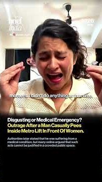 Outrage After a Man Casually Pees Inside Metro Lift In Front Of Women.