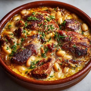 Cassoulet maison garni de haricots, viandes confites et chapelure. Ingredients: • 750 g de haricots blancs secs • 180 g de chapelure de pain • 150 g de poitrine de porc .... 𝐋𝐚 𝐫𝐞𝐜𝐞𝐭𝐭𝐞 𝐜𝐨𝐦𝐩𝐥è𝐭𝐞 👇👇👇 | Cuisine Avec Maria