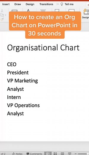 Cara membuat chart organisasi di PowerPoint dalam 30 detik #powerpoint #microsoft #reels | Microsoft ExpertZone
