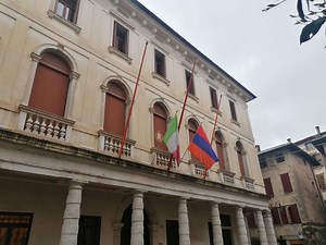 Flag of Armenia - over Asolo Municipality