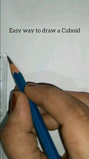 Easy way to draw a Cuboid✏️🤍...#subscribe #shortsfeed #2024 #drawing #art #believer
