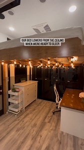 Dirty toy hauler garage to a master bedroom & office credit: McVey McFarm #rvmakeover #toyhauler #toyhaulerlife #toyhaulerrenovation #rvfamily #rvinspiration #rvlife #lovethatrv | Love That RV