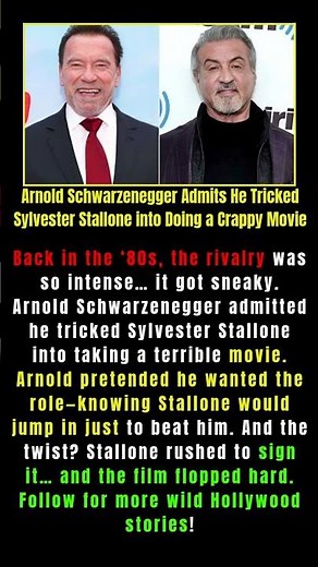 Arnold Schwarzenegger Admits He Tricked Sylvester Stallone into Doing a Crappy Movie
