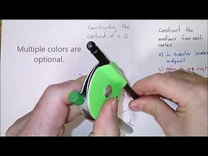 Constructing the centroid of a triangle.