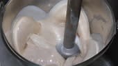 Italian artisan ice cream manufacturing. Production process in the...