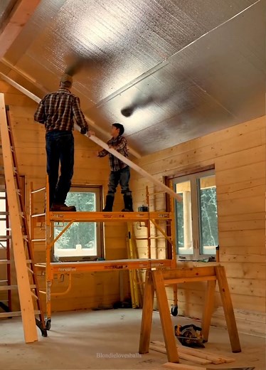 Alaskan log cabin thermal break. | Wright