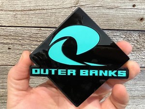 0UTER Banks Acryl Auto Abzeichen: Mint, Glanz-Schwarz, Matt-Schwarz - Etsy.de