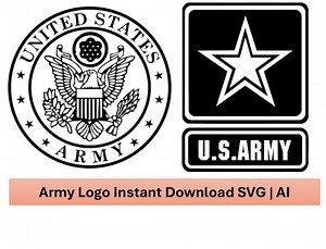 Army Military Logo SVG AI Bundle: Patriotic Digital Download - Etsy Canada