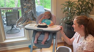 I’ve never seen a baby act like this before… Instead of diving into his 1st birthday #smashcake, he totally played to the room and faked us out with almost-bites! He had us all laughing. Happy 1st Birthday to my beautiful Declan! | Brenna Donnelly
