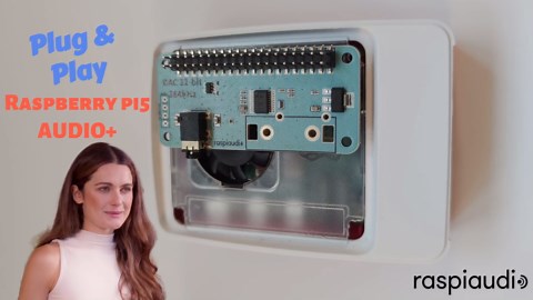 RASPIAUDIO Audio DAC Hat Sound Card (Audio+V3) for Raspberry PI5 / PI4 / Pi Zero / PI3 / PI3B / PI3B+ / Better Quality Than USB