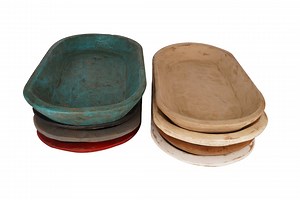 Rustic Wooden Dough Bowl-batea-primitive-wood-trencher-handmade-11-12w X 19-20L X 2-3D Inches-distressed Tones-8 Colors - Etsy