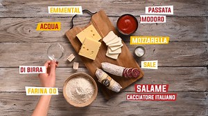 Pepperoni Pizza Ingredienti: Salamini Italiani alla Cacciatora, Farina 00, lievito di birra, passata di pomodoro, mozzarella, emmental, acqua e sale Procedimento: Sciogli il lievito di birra in poca acqua, unisci farina, lievito e sale. Impasta e lascia lievitare per due ore. Grattugia l’emmental, taglia il Salame Cacciatore Italiano e la mozzarella. Stendi l’impasto e condiscilo. Inforna a 250° per circa 10 minuti Infine aggiungi l’emmental e il Salame Cacciatore Italiano. Ripassa in forno per 