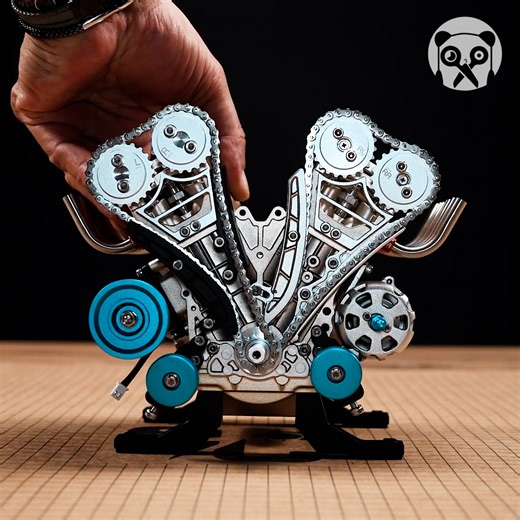 Building a detailed V8 metal engine model | Crafty Panda