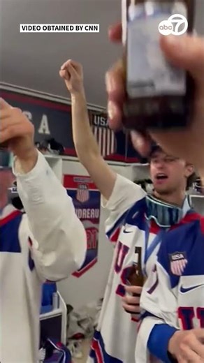 FBI Director Kash Patel joins US men's hockey team locker room celebration at Olympics