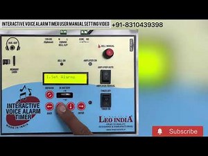 Interactive Voice Alarm Timer User Manual setting video