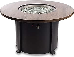 Round Firepit Table with Aluminum Base