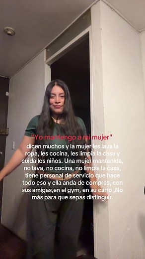 Cómo distinguir a una mujer mantenida vs quien ayuda en casa