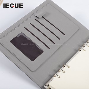 [Hot Item] Loose Leaf Notebook Recycled A5 PU Leather Notebook with Pen Leather Cover Notebook Filler Paper