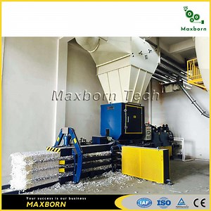[Hot Item] Automatic Dual RAM Hydraulic Horizontal Cardboard Baler for Waste Paper Scrap Baler with Cyclone System for Paper Mill Recycling Use