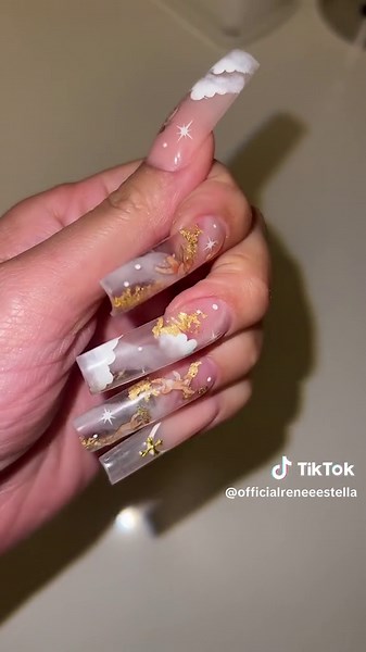 Angel nails 👼🏼 #nailsart #longnails