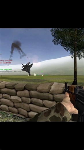 He got shot down and then flattened by a jet #battlefield1942 #desertcombat