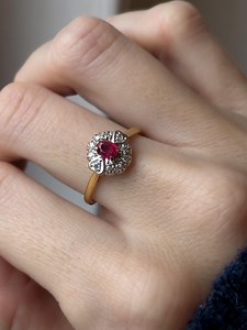 Antique Ruby and Diamond Art Deco Panel Ring on 18ct Gold - Etsy
