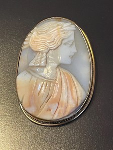 Antique Carved Shell Lady Cameo Gold Filled Brooch - Etsy
