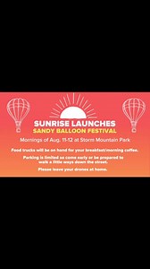 Don't miss Sandy's annual Hot Air Balloon Festival 2023! Enjoy early...