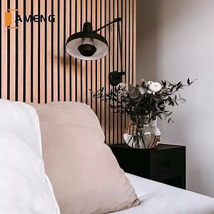 [Hot Item] Fireproof Interior Ceiling Decoration Materials Fluted Wood Slat Soundproof Acoustic Board Wall Panel