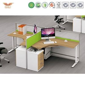 [Hot Item] Modern 2 Person L Shape Office Computer Desk Workstation (H15-0804)