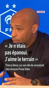 180K views · 291 reactions |  Thierry Henry s’exprime sur son activité de consultant sur Amazon Prime Vidéo #henry #thierryhenry | L'EQUIPE | Facebook