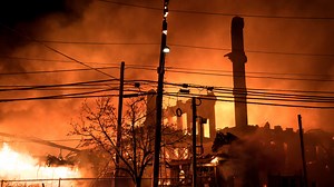 Watch a drone fly over the Marcal Paper fire aftermath