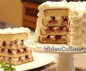 White Cake With Cherry Filling Recipe