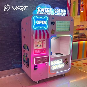 [Hot Item] Full Automatic Commercial Cotton Candy Fairy Floss Vending Making Machine with Coin Bill Credit Card Acceptor