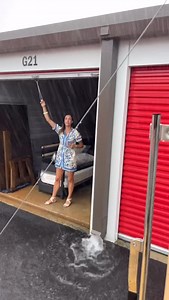I’ve never been drenched so fast in my life 😂 Met a client’s movers at my storage unit and—POOF—the skies opened like I owed them money. 🌧️ I would’ve waited it out like a sane person, but duty (and @gracieee.elizabeth’s dance class) called… so I sprinted through a downpour and took one for the team! The movers caught it all on video—Oscar-worthy performance, honestly. These guys were total champs though, highly recommend! #movers #rain #raining #soaked #MonsoonChronicles #SoakedToTheSoul #Can