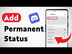 How to Add Permanent Status on Discord (Updated)