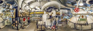 Upper Level of Forward Engine Room on USS Alabama (BB-60) 360 Panorama | 360Cities