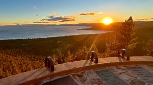 7.2K views · 297 reactions | A gorgeous sunset from Lake Tahoe and the Mt. Rose scenic overlook. Partly sunny skies this weekend with 60s for our valleys and 50s for the Lake Tahoe Basin. A storm arrives on Monday with snow in the mountains and valley showers. Have a great weekend, see ya out there! | Adventures With Jeff Martinez | Facebook