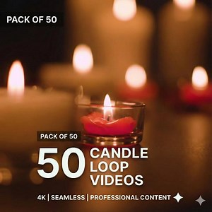 Candle Loop Video Pack – Flickering Flame, Cozy Warm Light, Relaxing Infinite Loop for Reels, Tiktok & Youtube Backgrounds - Etsy