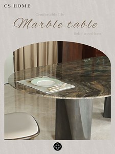 [Hot Item] Elegant Natural Marble Dining Table for Modern Homes