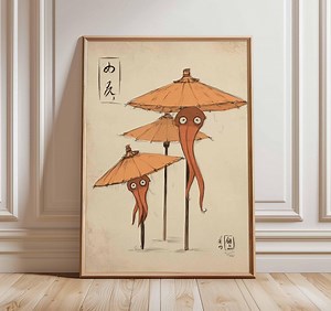 Japanese Yokai Wall Art Print, Karakasa Obake Umbrella Ghost Poster, Folklore Mythology Artwork, Traditional Japanese Home Decor - Etsy