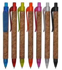 [Hot Item] Cork Wood Barrel Recycle Ball Pen with Customized Logo